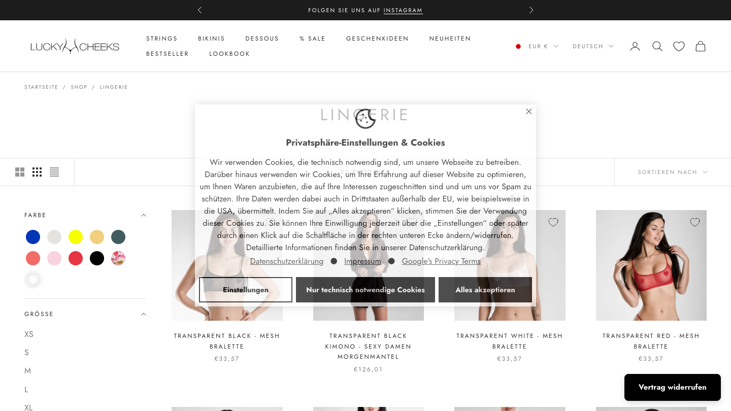 ラッキーチークス Lingerie